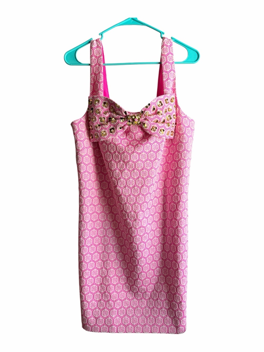 Lilly Pulitzer Pink Embellished Bow Slip Dress - Picture 2 of 8